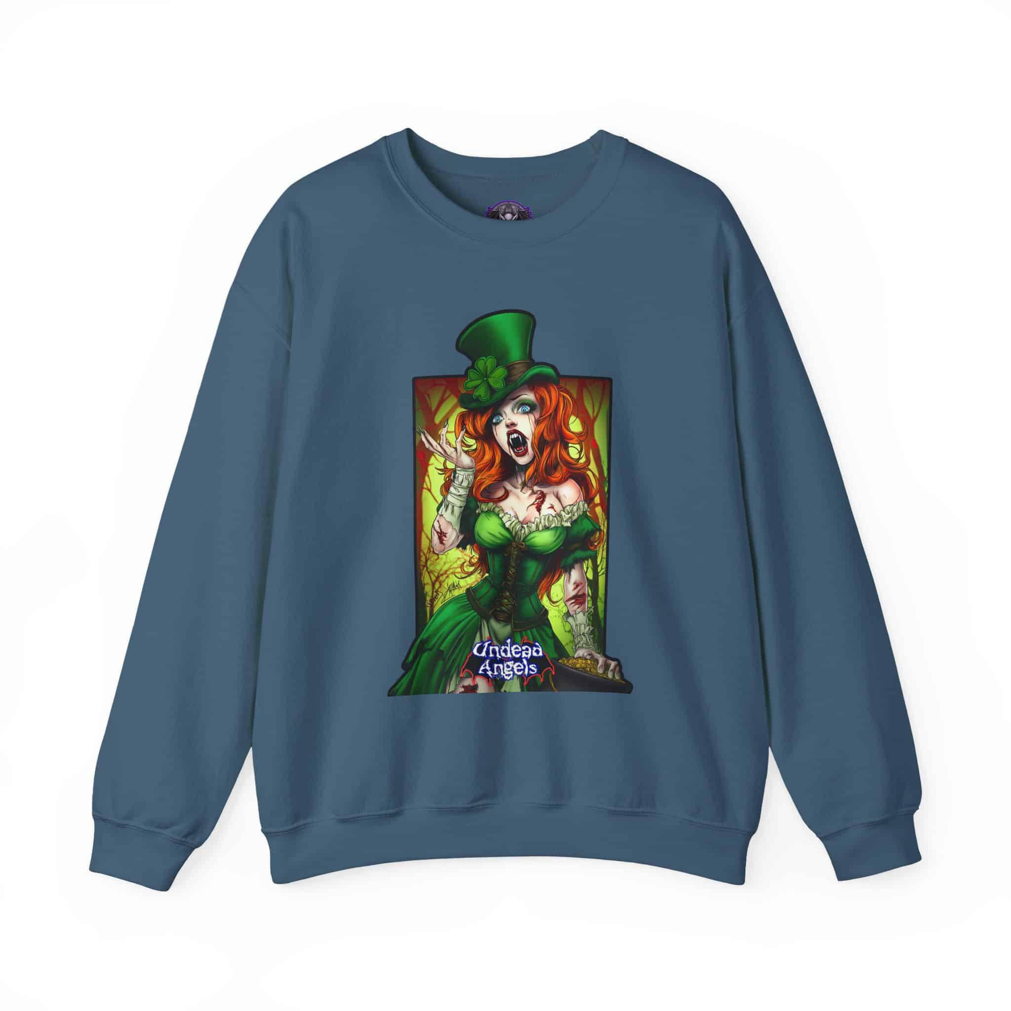 Undead Angels Leprechaun Queen Fiona Classic Reborn Style IV Unisex Heavy Blend™ Crewneck Sweatshirt - Image 29
