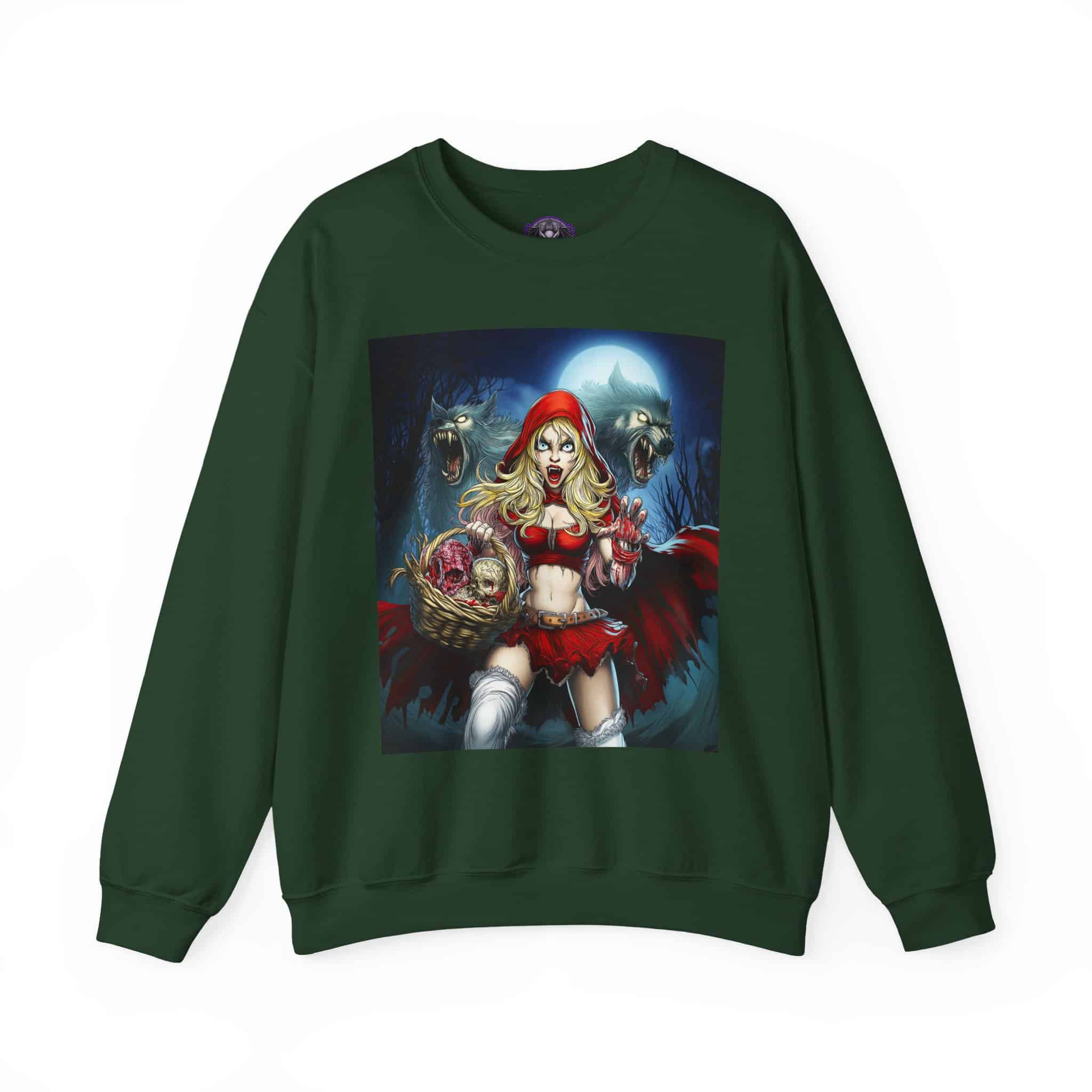 Vampire Red Riding Hood By Ghastly Wicked Tales 2025-02 Unisex Heavy Blend™ Crewneck Sweatshirt - Image 25