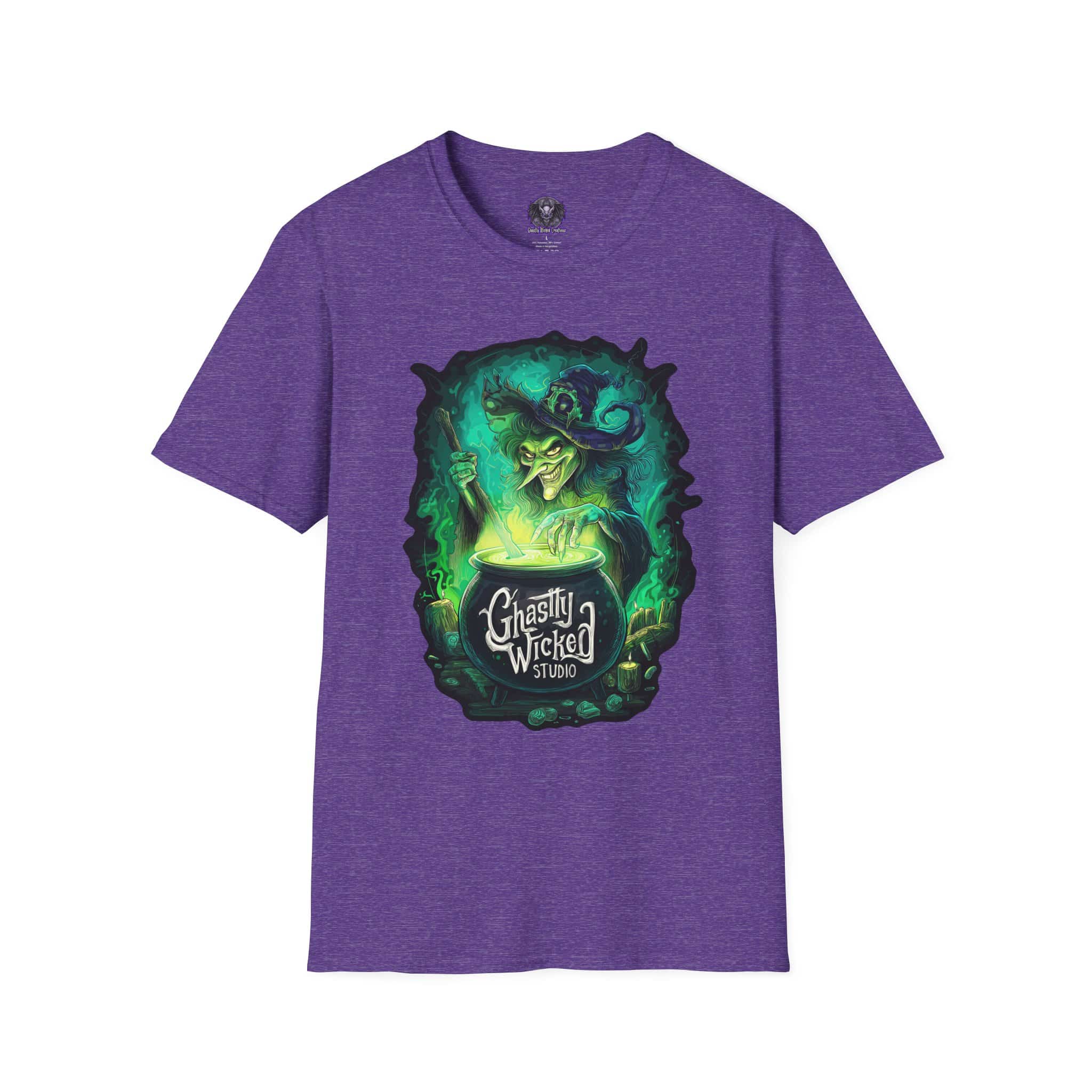Ghastly Wicked Cauldron Witch Unisex T-Shirt - Image 9