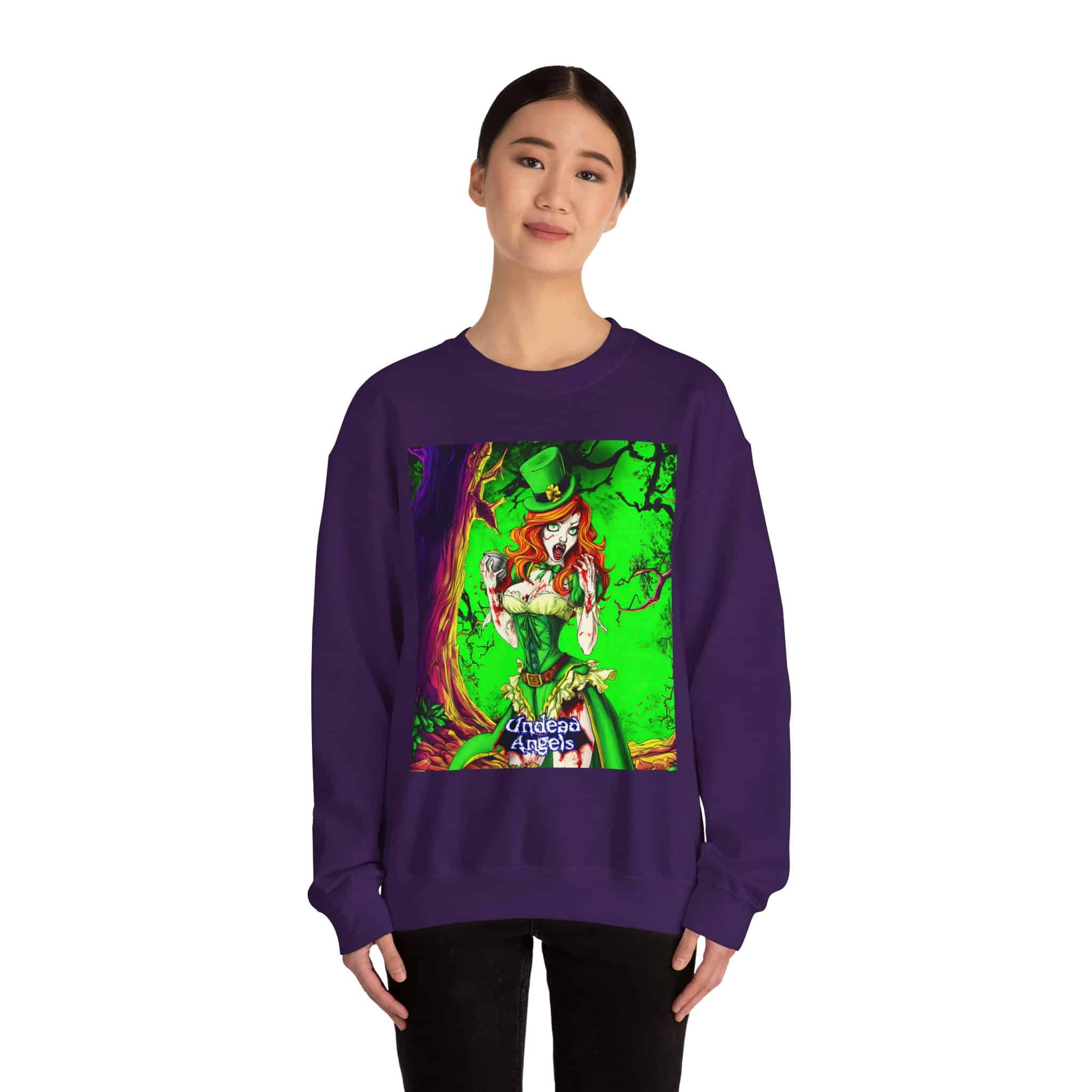 Undead Angels Leprechaun Queen Fiona Classic Reborn Style II Unisex Heavy Blend™ Crewneck Sweatshirt - Image 6
