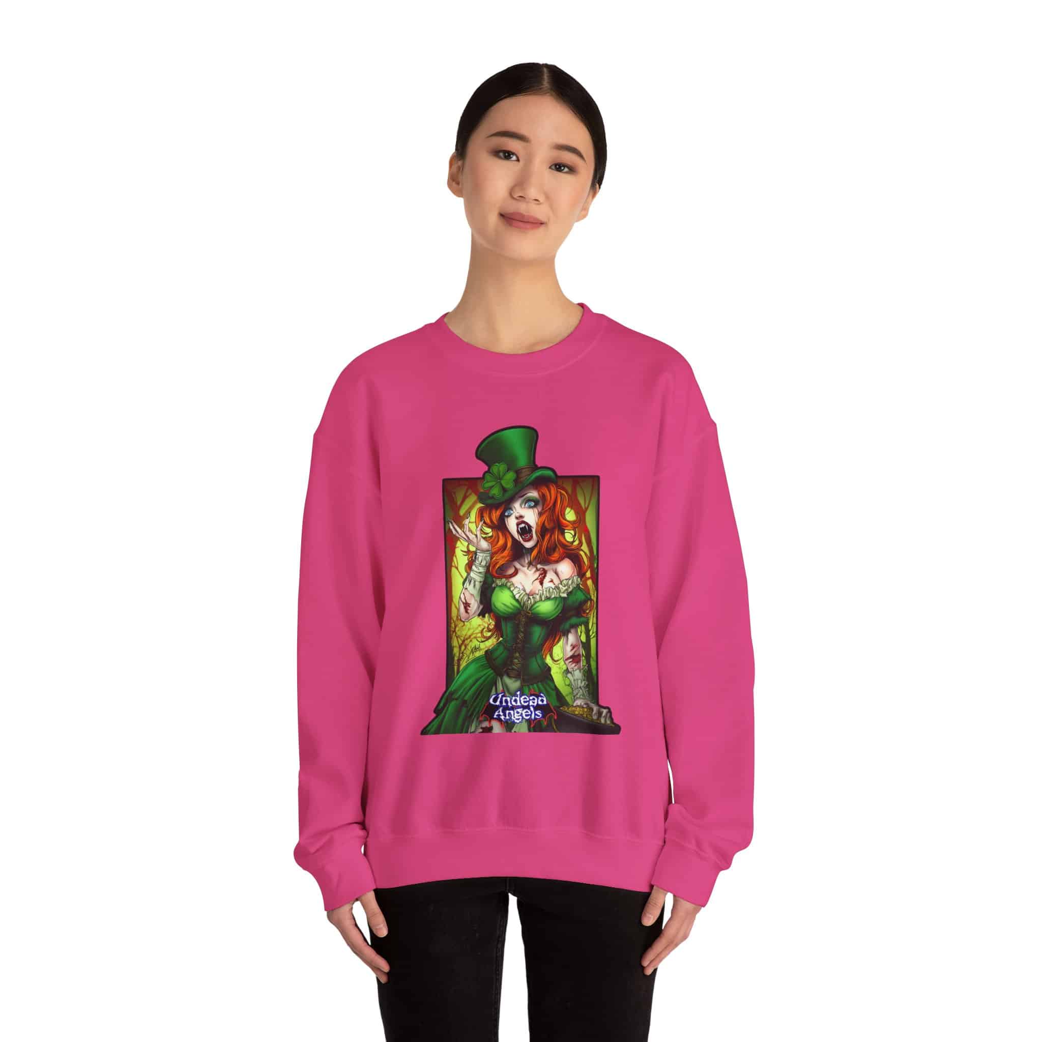 Undead Angels Leprechaun Queen Fiona Classic Reborn Style IV Unisex Heavy Blend™ Crewneck Sweatshirt - Image 56