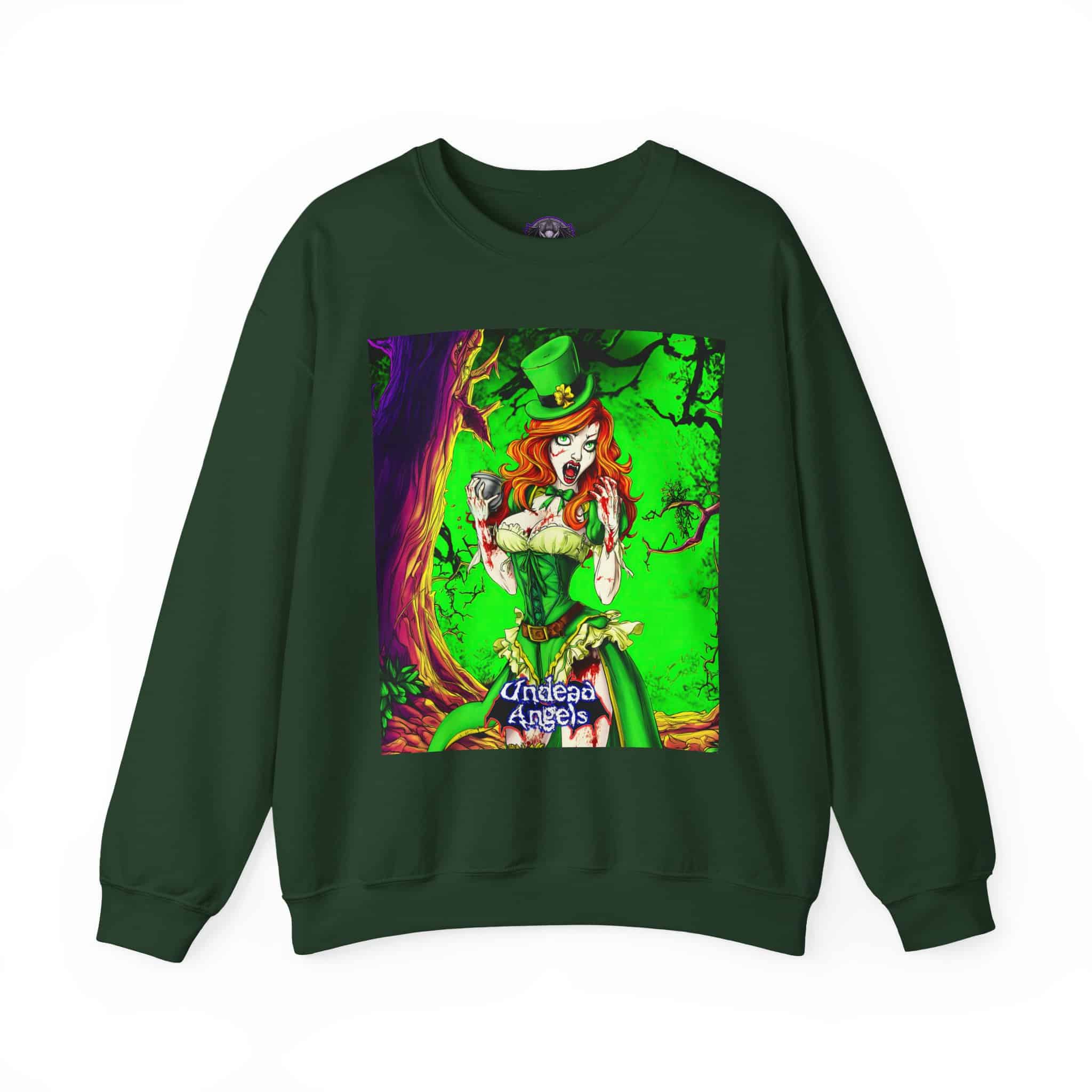 Undead Angels Leprechaun Queen Fiona Classic Reborn Style II Unisex Heavy Blend™ Crewneck Sweatshirt - Image 15