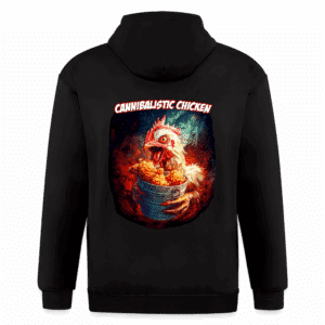 Cannibalistic Chicken Band Men's Zip Hoodie