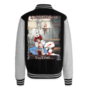 Undead Angels Classic Zombie Nurse Just Hoods Heavyweight Letterman Jacket