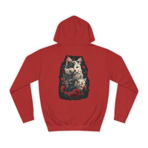 Mama Cat & Kittens WD-M001 By Wyldesigns Unisex College Hoodie