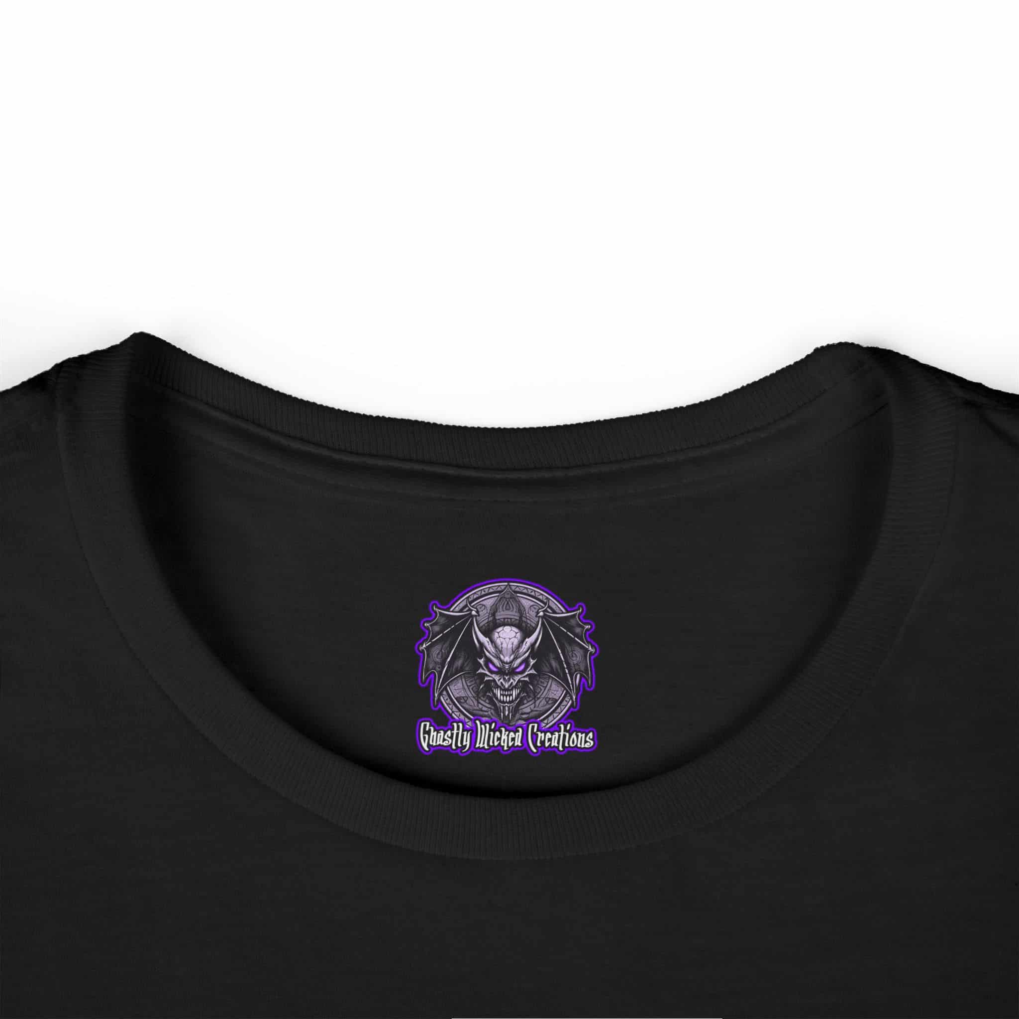 Charlotte Undead Angel Zombie Teacher – Classic Art w/Text Re-Issue Women's Softstyle Tee - Image 3
