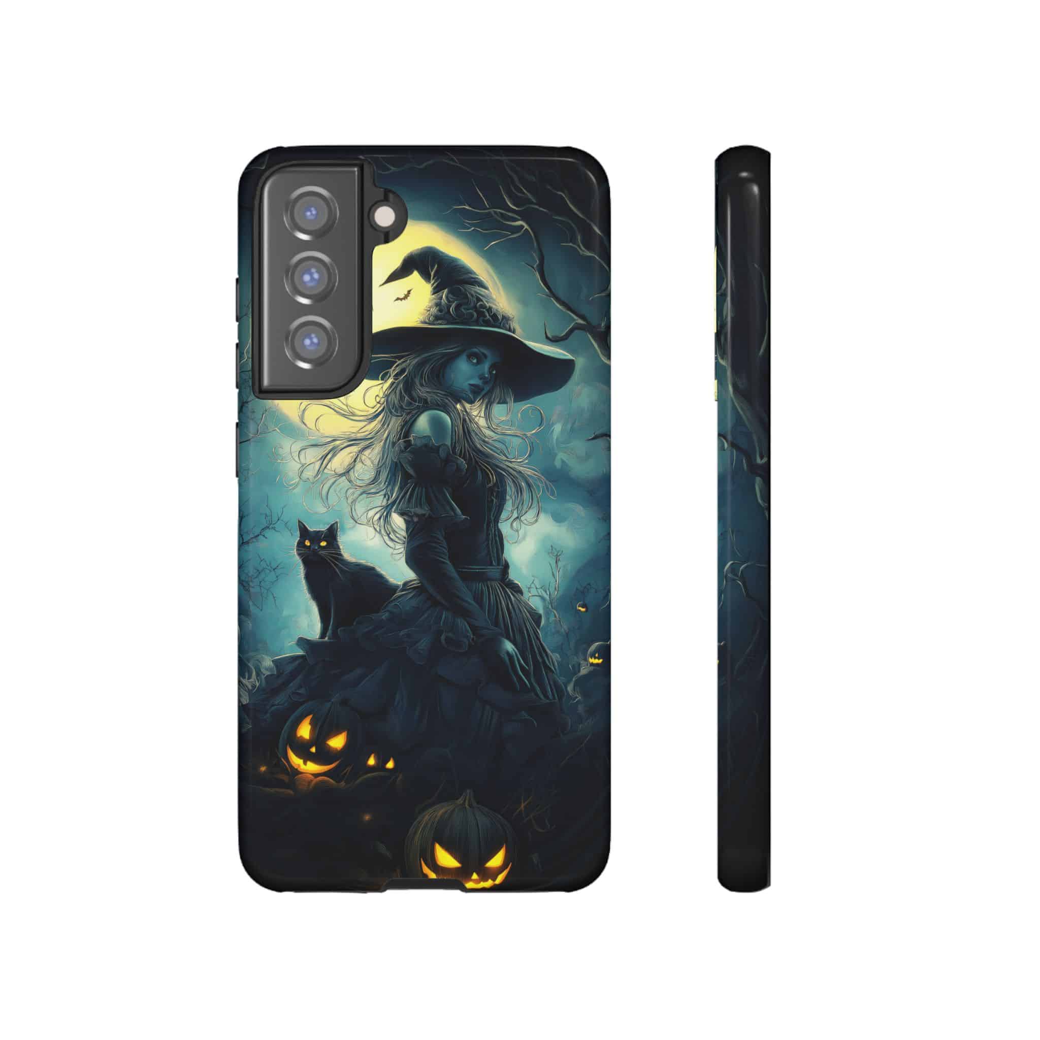 Witch With Black Cat By Moonlight #MJ-W001 Samsung S21, S22, S23, S24 Plus & Ultra Tough Cases - Image 9