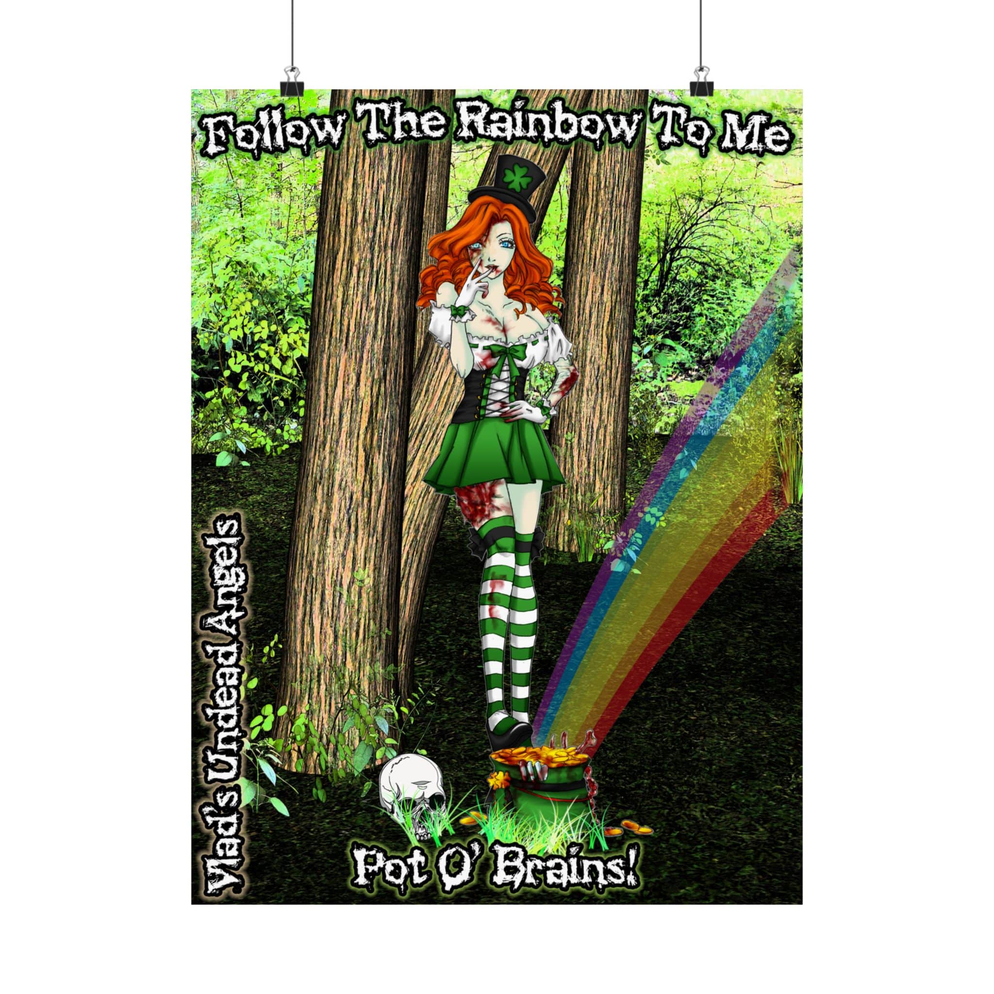 Fiona Undead Angel Leprechaun Queen – Classic Art w/Text Matte Vertical Posters