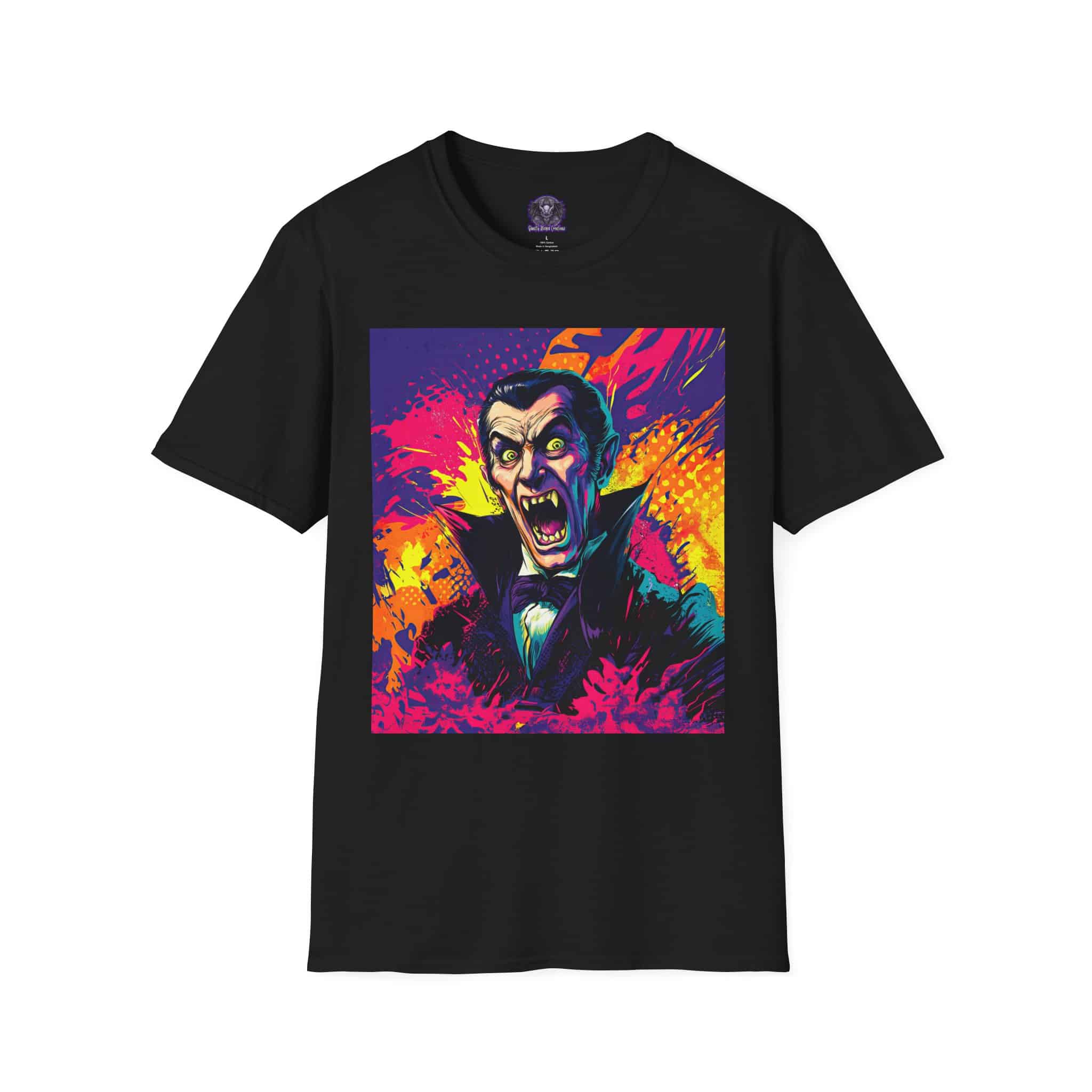 Dracula Pop Art 60's Style Unisex T-Shirt - Image 5