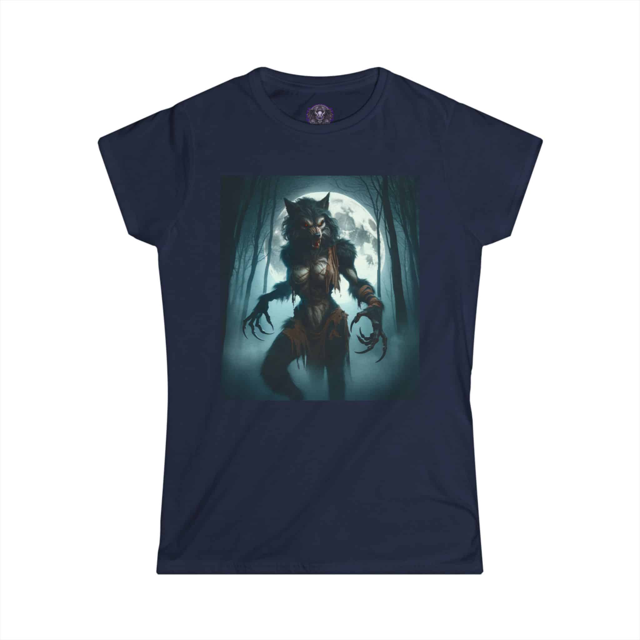 She-Werewolf Full Moon #ML-D-WW01 Women's Softstyle Tee
