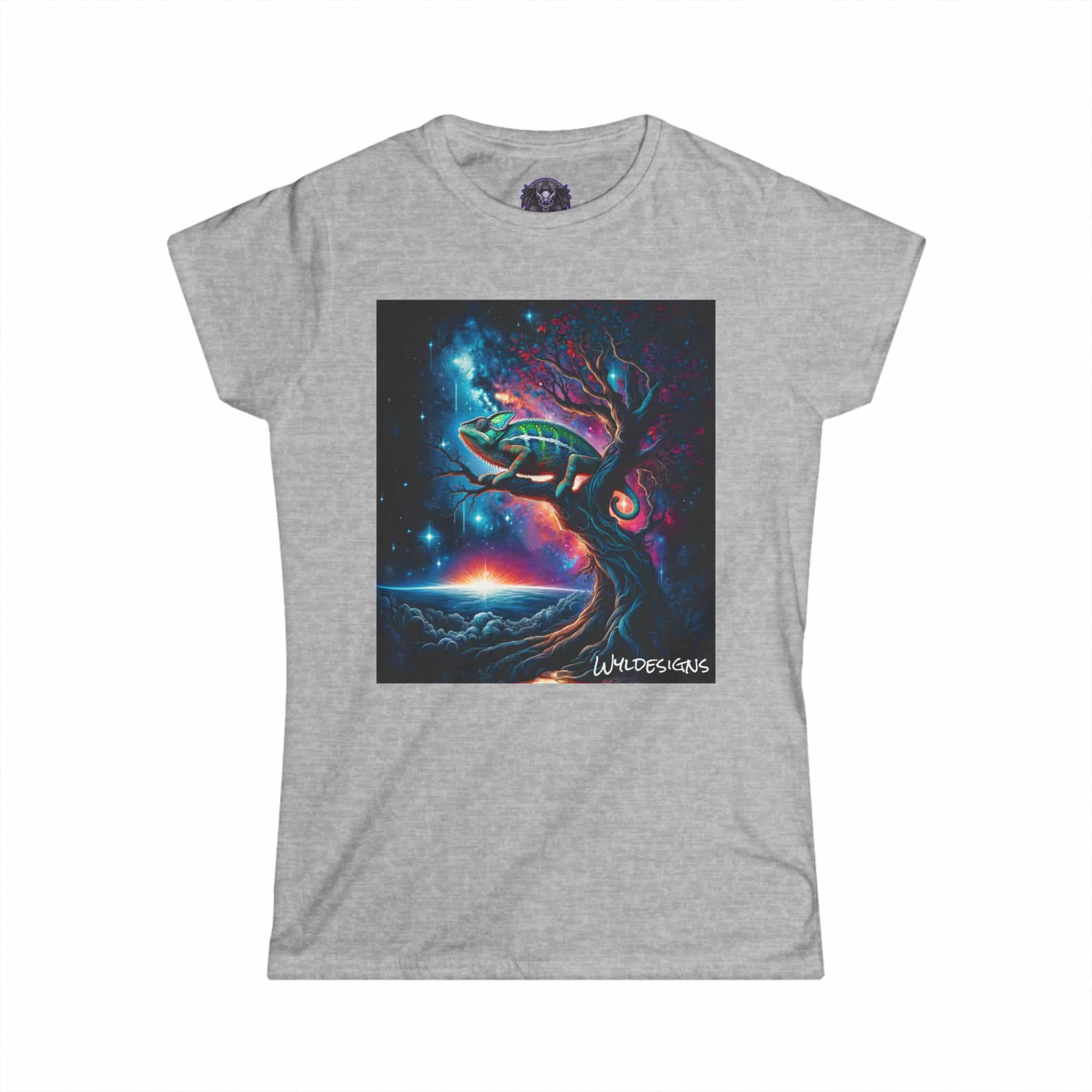 Cosmic Chameleon WD-D004 By Wyldesigns Women's Softstyle Tee - Image 16