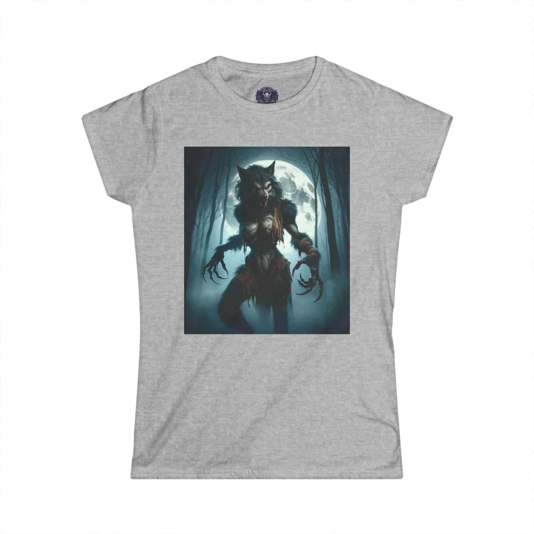 She-Werewolf Full Moon #ML-D-WW01 Women's Softstyle Tee - Image 10