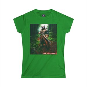 Arm The Animals: Hunter Bear #AA-D-Be001 Women's Softstyle Tee