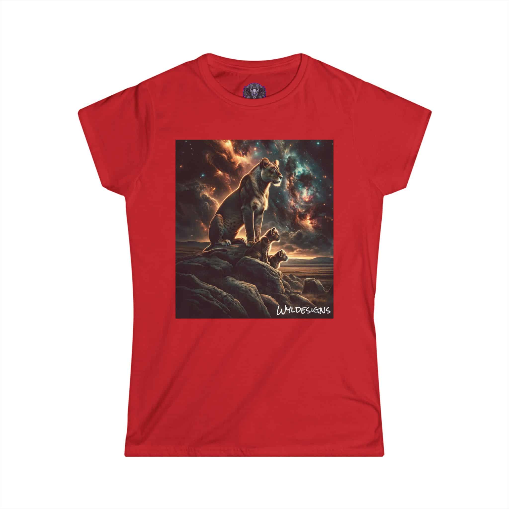 Lioness & Cubs WD-D010 By Wyldesigns Women's Softstyle Tee - Image 43