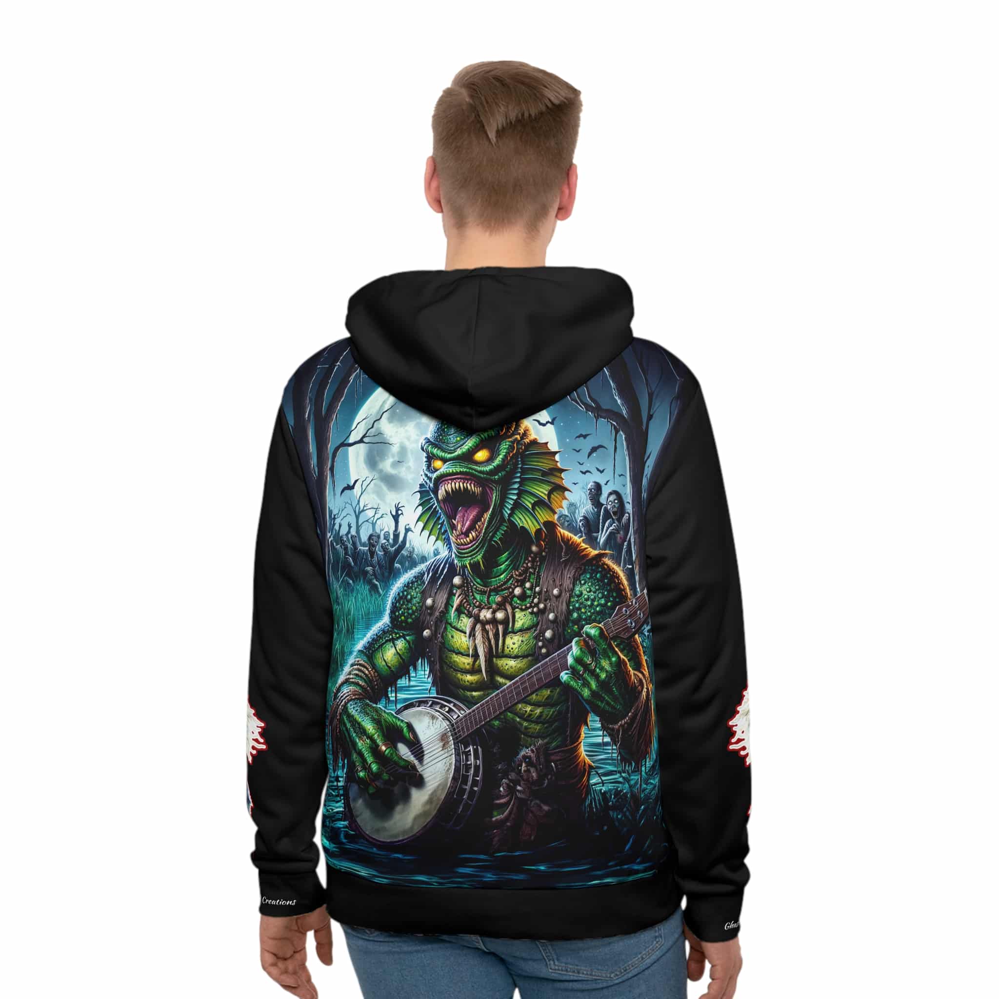 Monster Mosh 2024 Tour Gill On Banjo MM-D005 Men's Hoodie (AOP) - Image 4