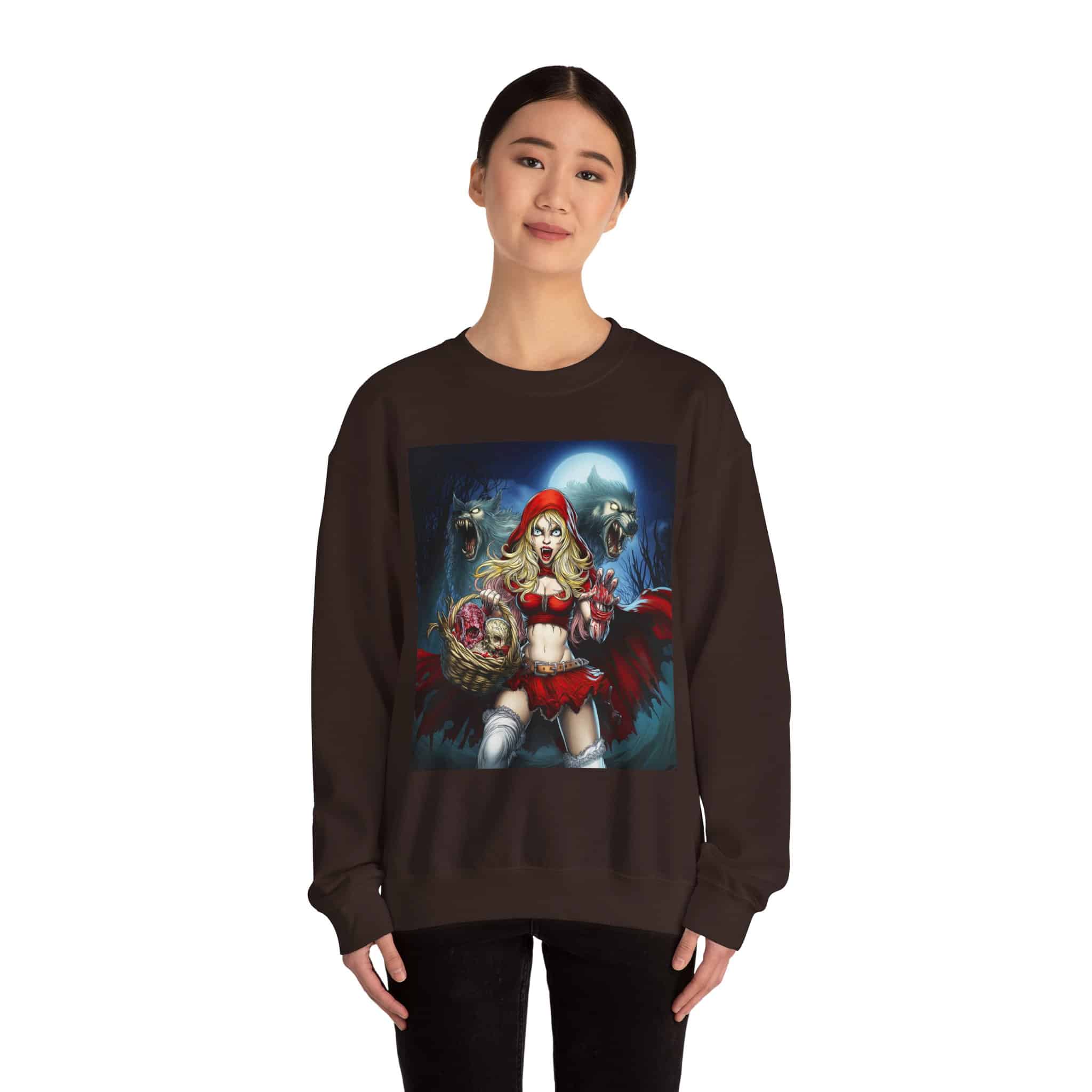 Vampire Red Riding Hood By Ghastly Wicked Tales 2025-02 Unisex Heavy Blend™ Crewneck Sweatshirt - Image 20