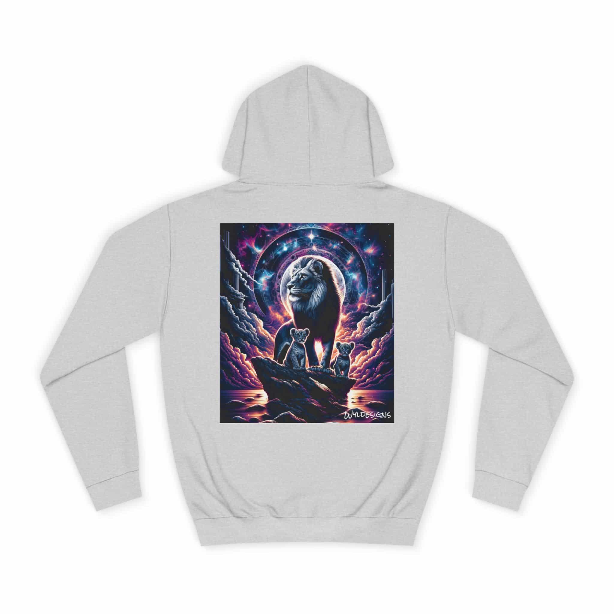 Cosmic Lion Family WD-D006 By Wyldesigns Unisex College Hoodie - Image 34