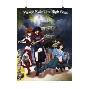 Undead Angel Vampire Pirate Trio – Classic Art w/Text Matte Vertical Posters