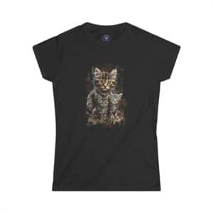 Mama Cat & Kittens WD-M002 By Wyldesigns Women's Softstyle Tee