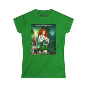 Fiona Undead Angel Leprechaun Queen C1 - Classic Art w/Text Re-Issue Women's Softstyle Tee