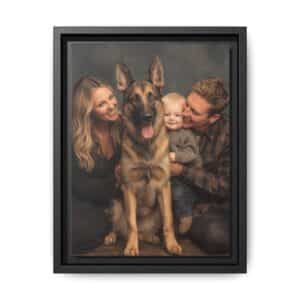 Personalized Framed Family Canvas Wall Art Vertical Multiple Sizes Available