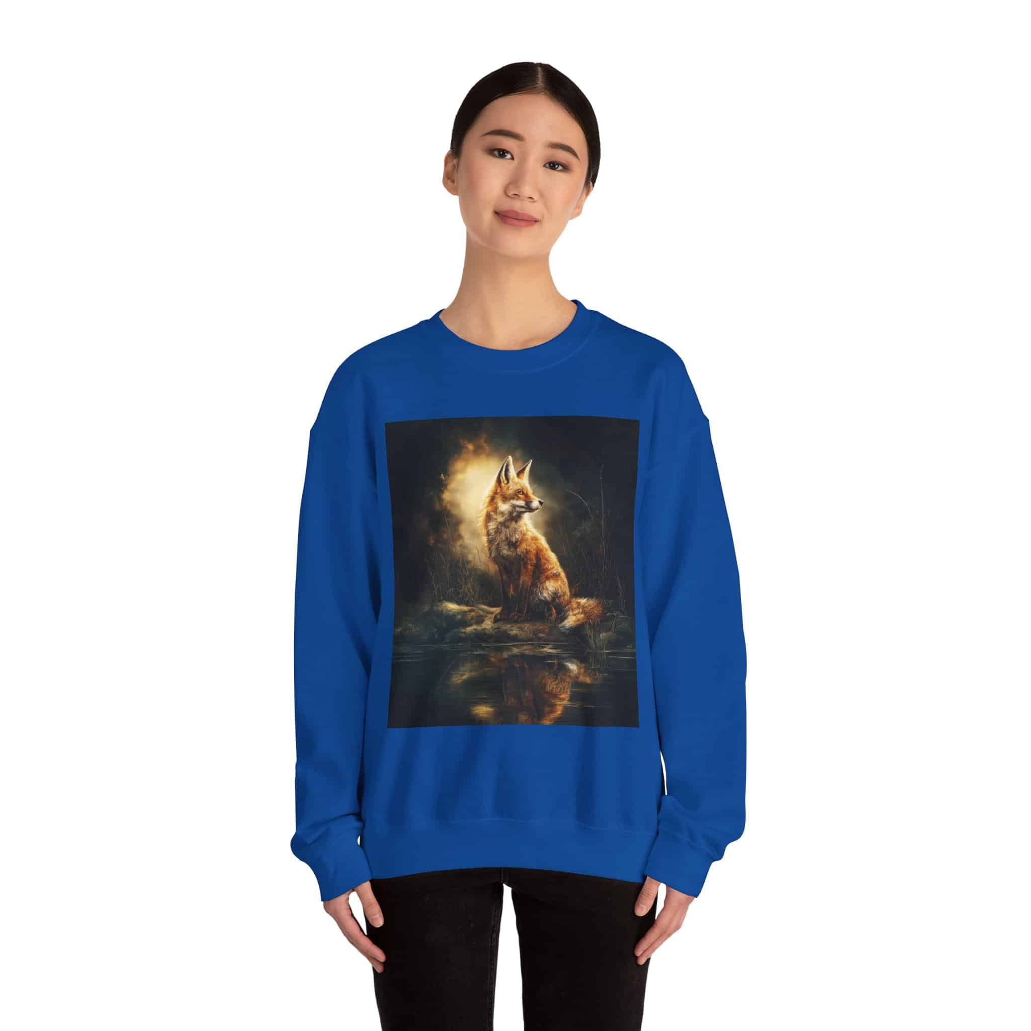 Fox By The Lake Unisex Tee by Wyldesigns Unisex Heavy Blend™ Crewneck Sweatshirt - Image 22