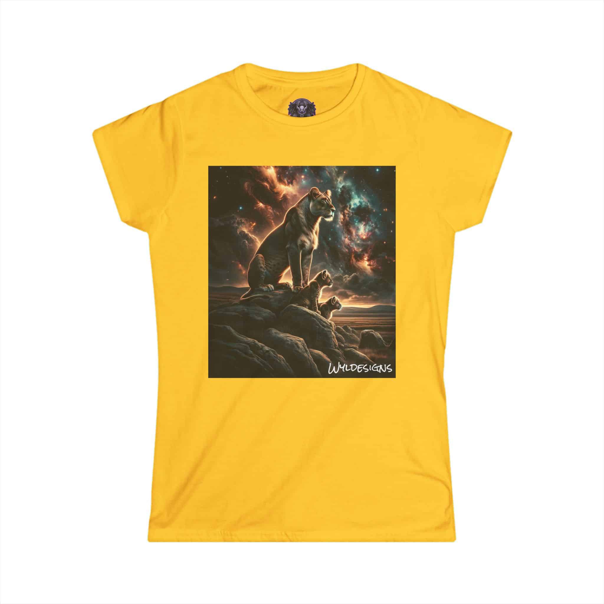 Lioness & Cubs WD-D010 By Wyldesigns Women's Softstyle Tee - Image 13