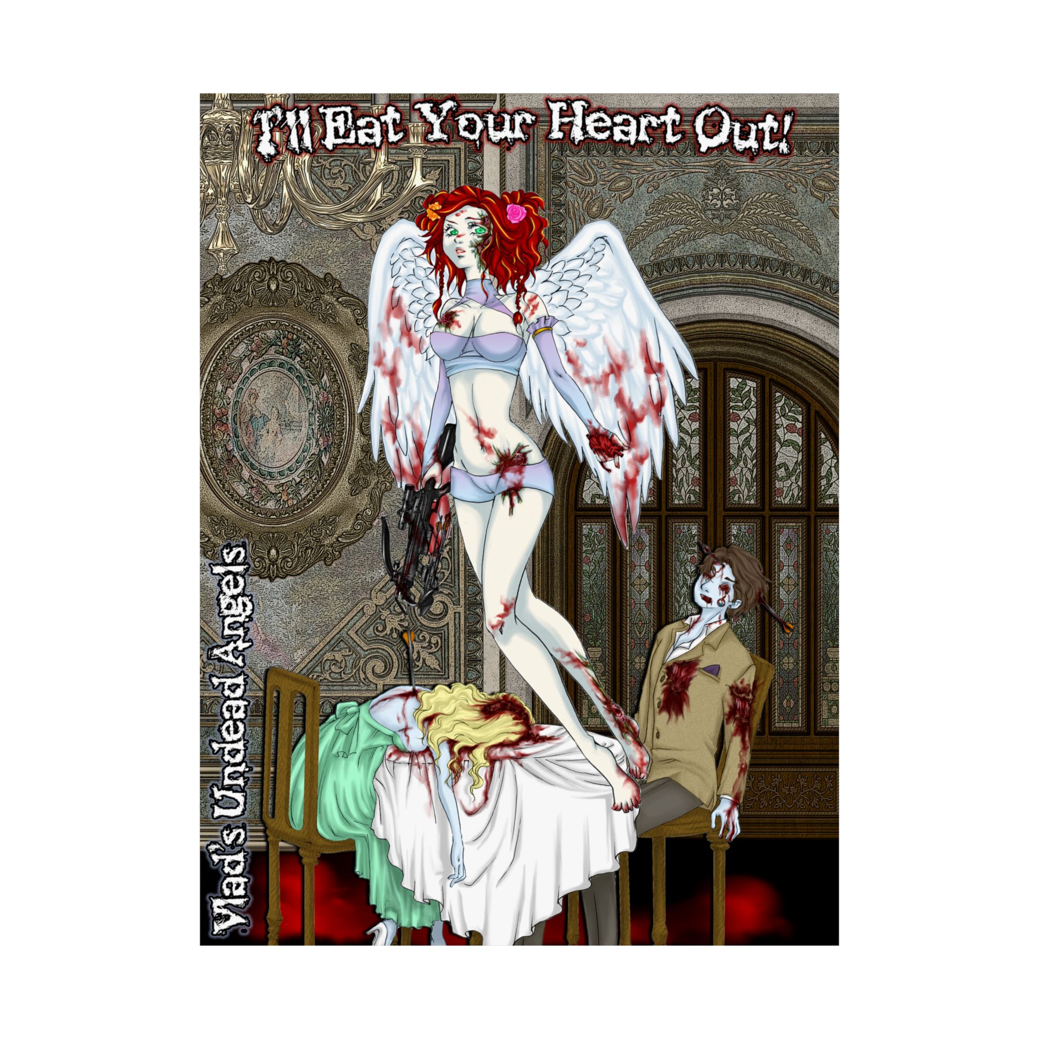 Scarlet Undead Angel Zombie Cupid – Classic Art Matte Vertical Posters - Image 2