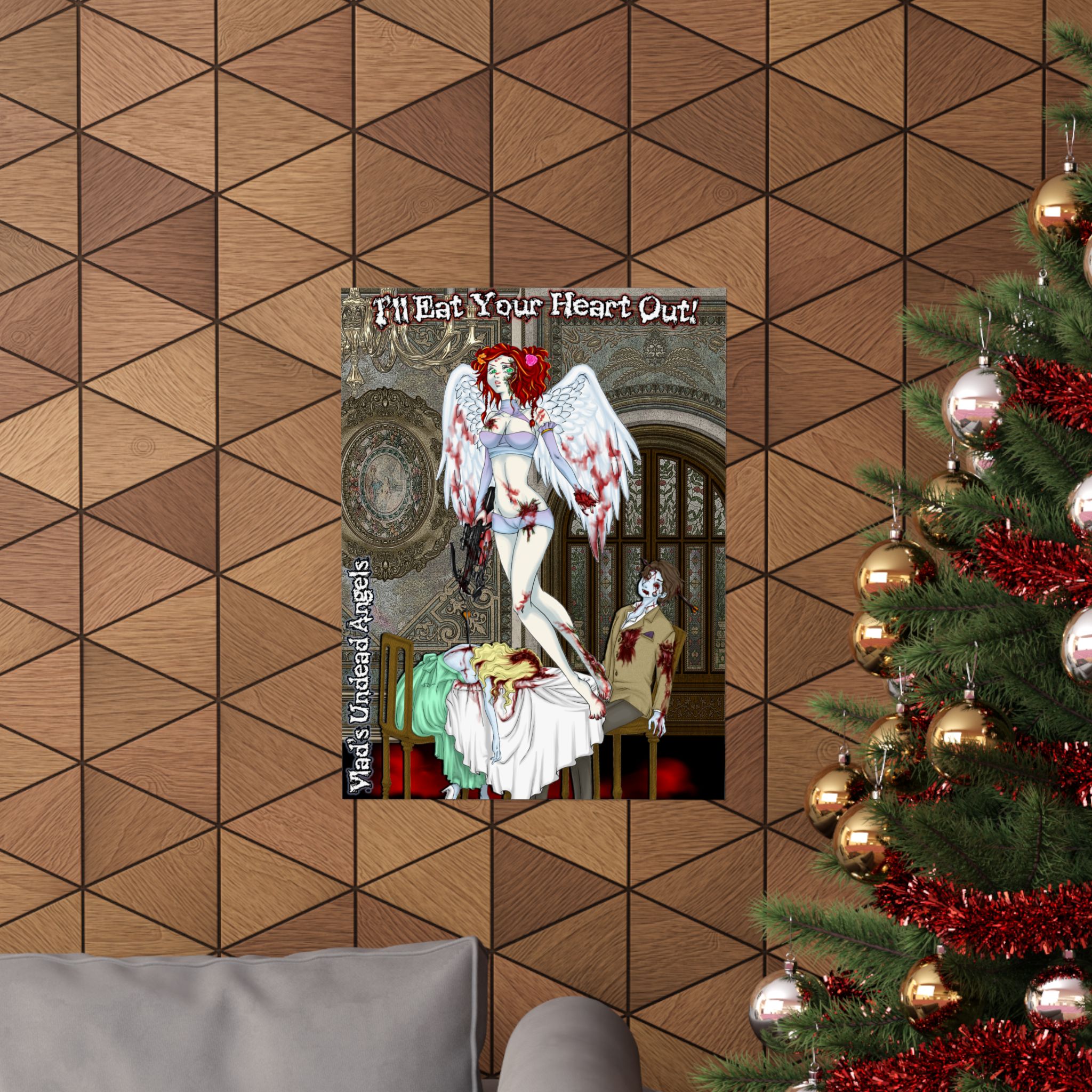 Scarlet Undead Angel Zombie Cupid – Classic Art Matte Vertical Posters - Image 4