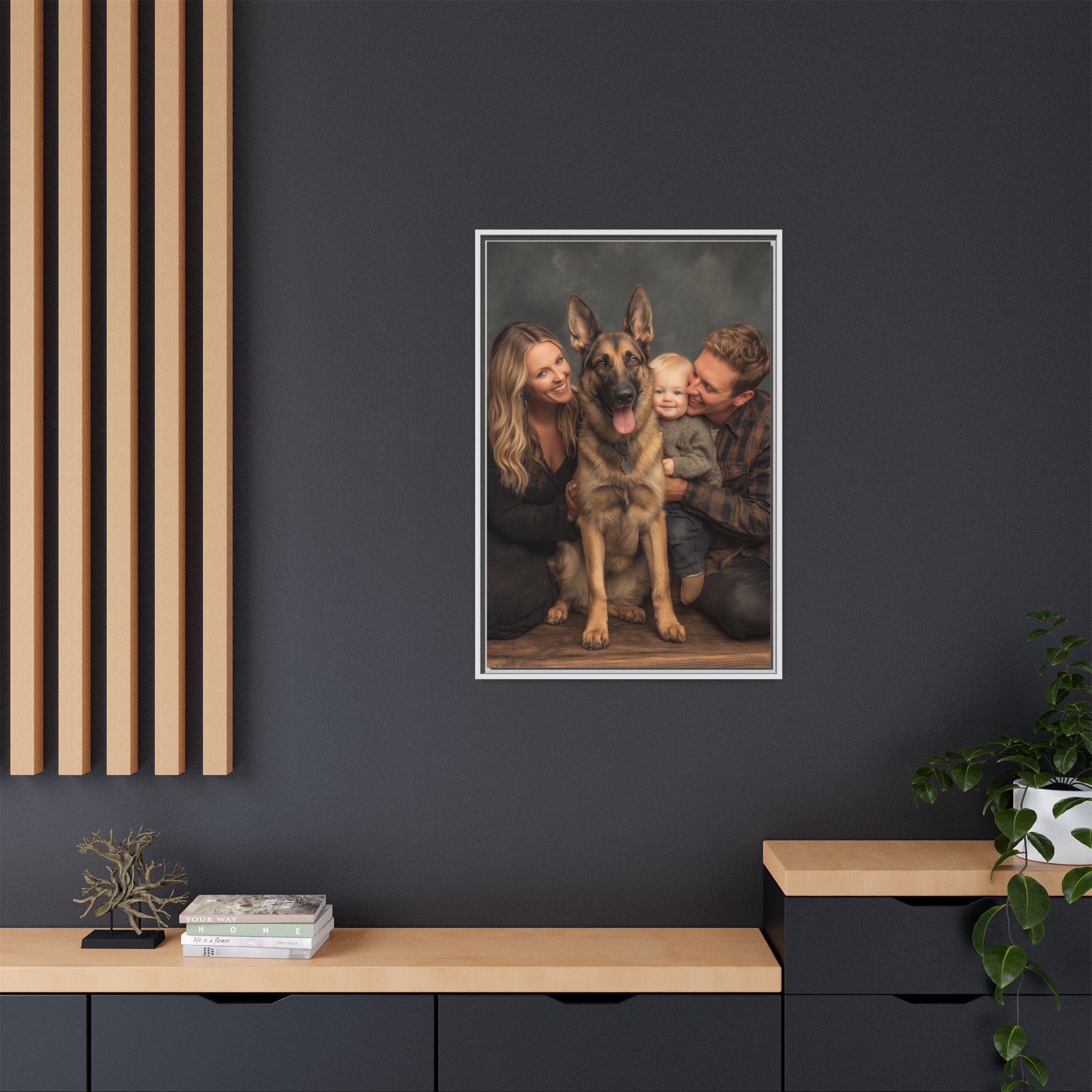 Personalized Framed Family Canvas Wall Art Vertical Multiple Sizes Available - Image 100