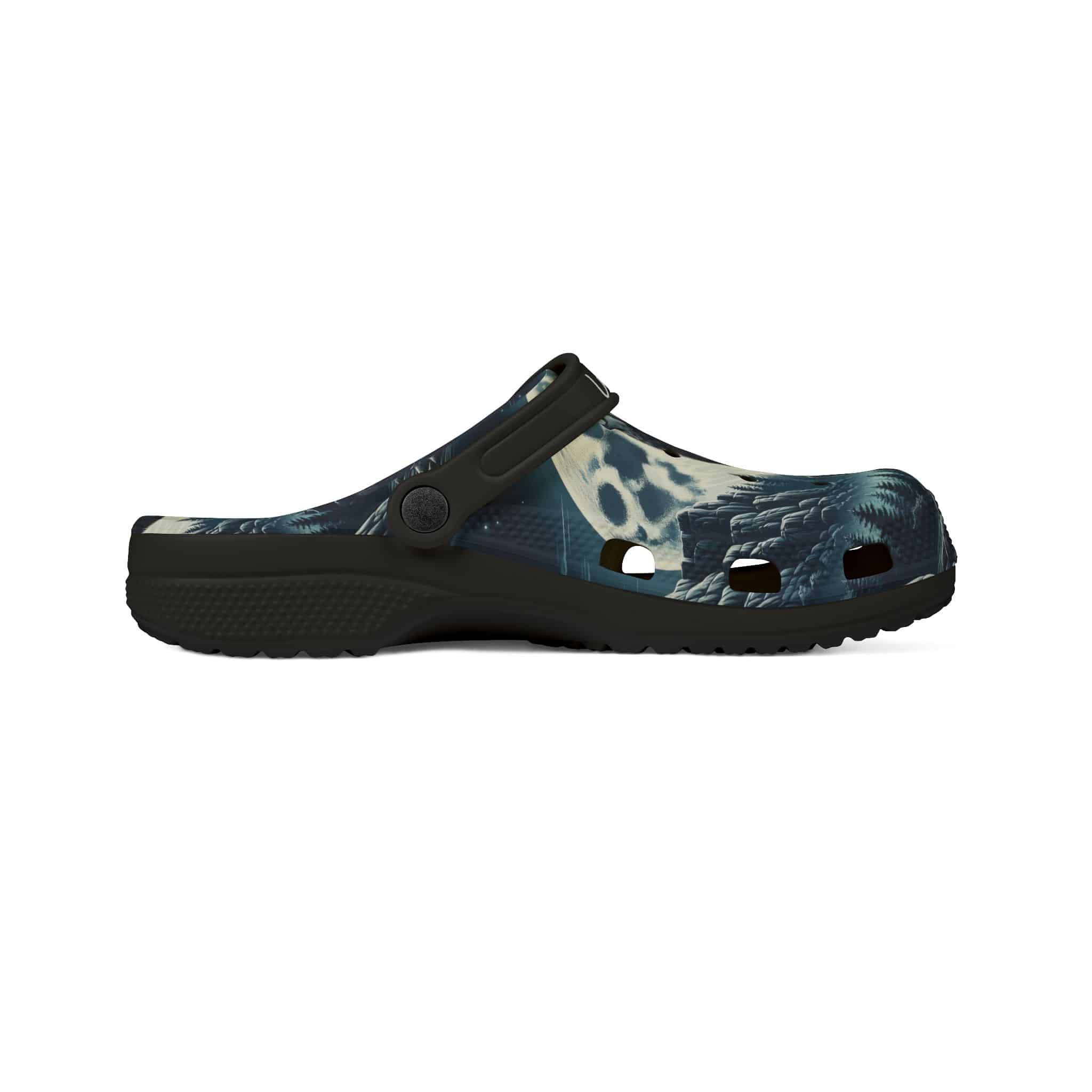 Wolf Howling WD-D001 By Wyldesigns - Clog Shoes - Image 4