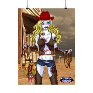 Cassidy Undead Angel Cowgirl – Classic Art Matte Vertical Posters