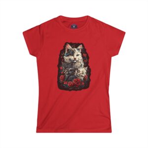 Mama Cat & Kittens WD-M001 By Wyldesigns Women's Softstyle Tee