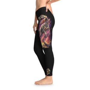 Skeletal T-Rex Stretchy Leggings, Comfortable Fitness Wear, Unique Gift for Holidays