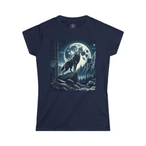 Wolf Howling WD-D001 By Wyldesigns Women's Softstyle Tee