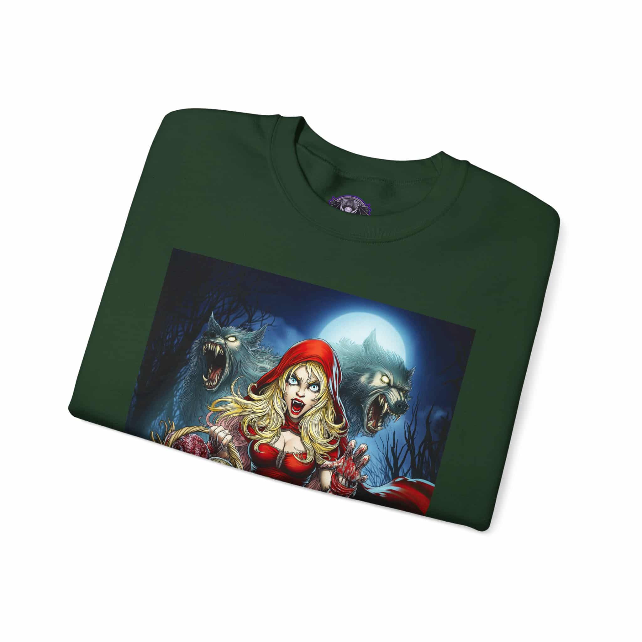Vampire Red Riding Hood By Ghastly Wicked Tales 2025-02 Unisex Heavy Blend™ Crewneck Sweatshirt - Image 27