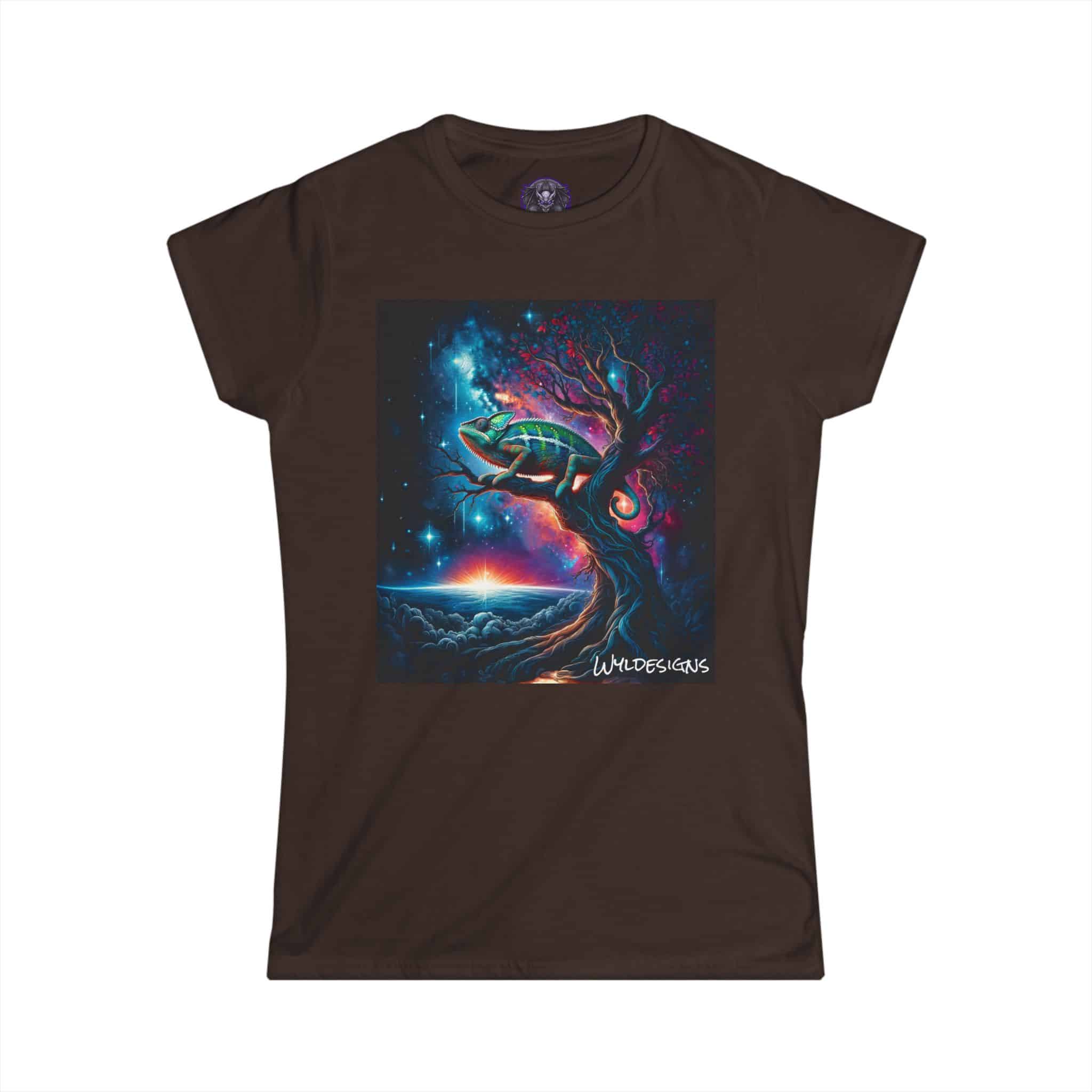 Cosmic Chameleon WD-D004 By Wyldesigns Women's Softstyle Tee - Image 19