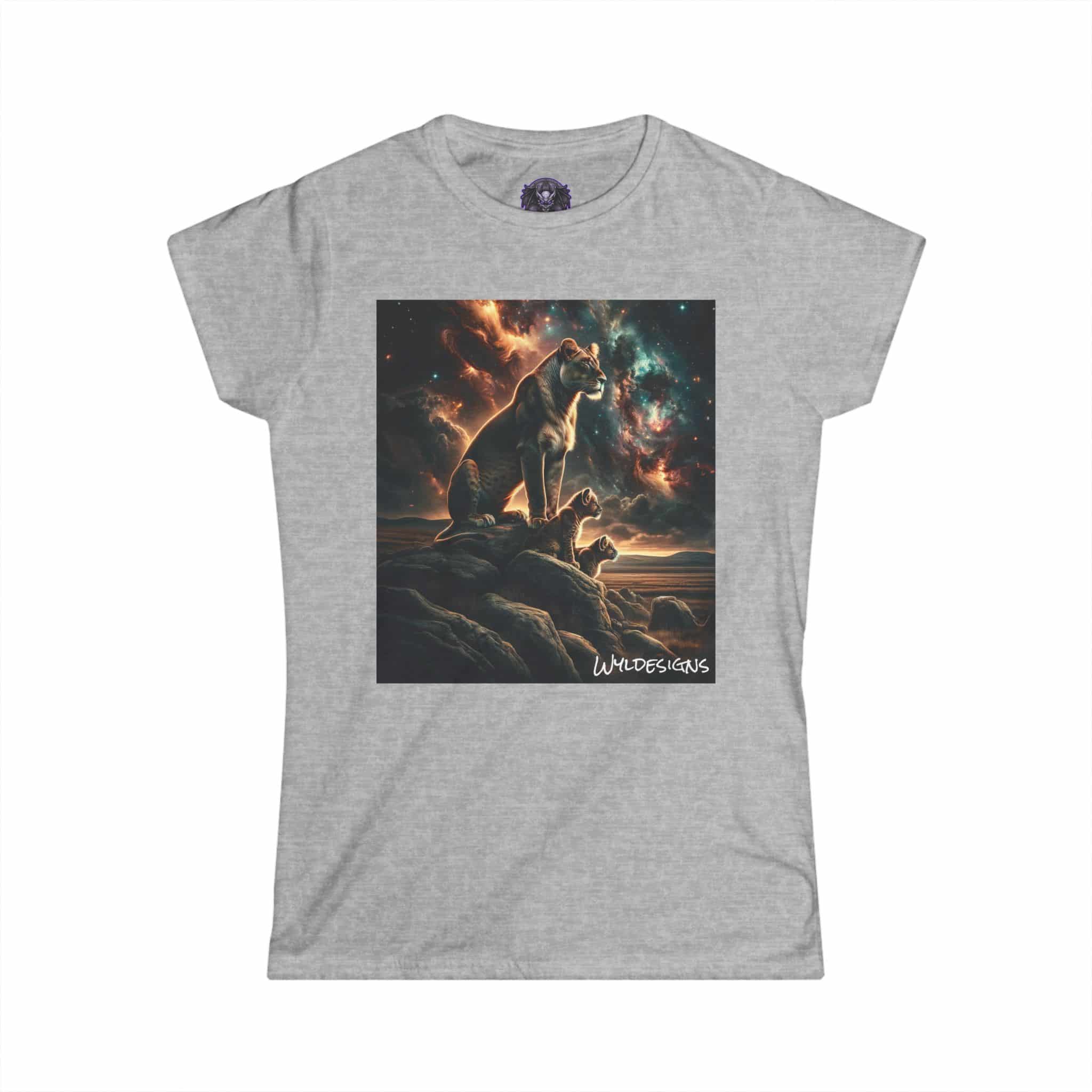 Lioness & Cubs WD-D010 By Wyldesigns Women's Softstyle Tee - Image 16