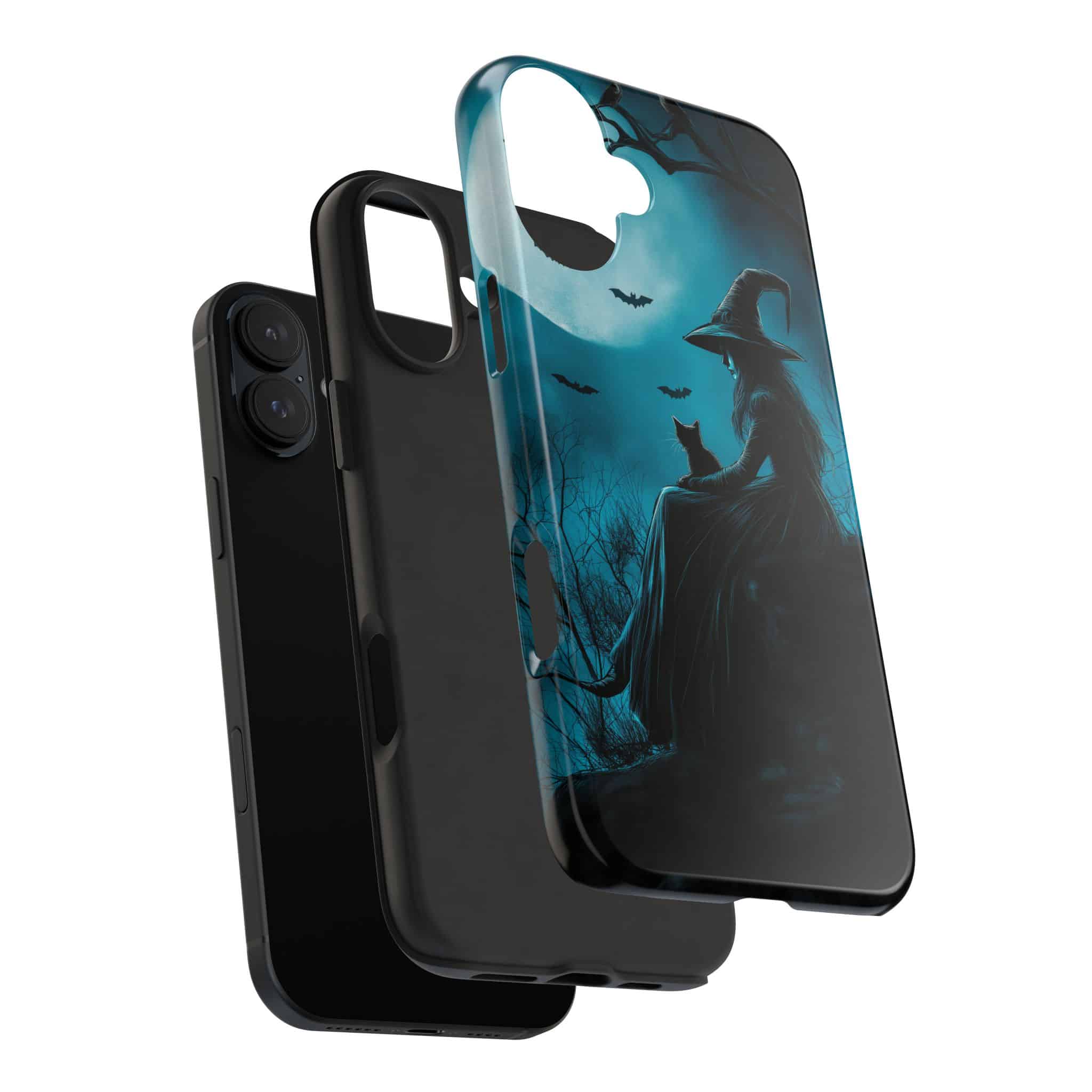 Witch With Black Cat By Moonlight #MJ-W003 iPhone 15 & 16 Tough Phone Cases - Image 28