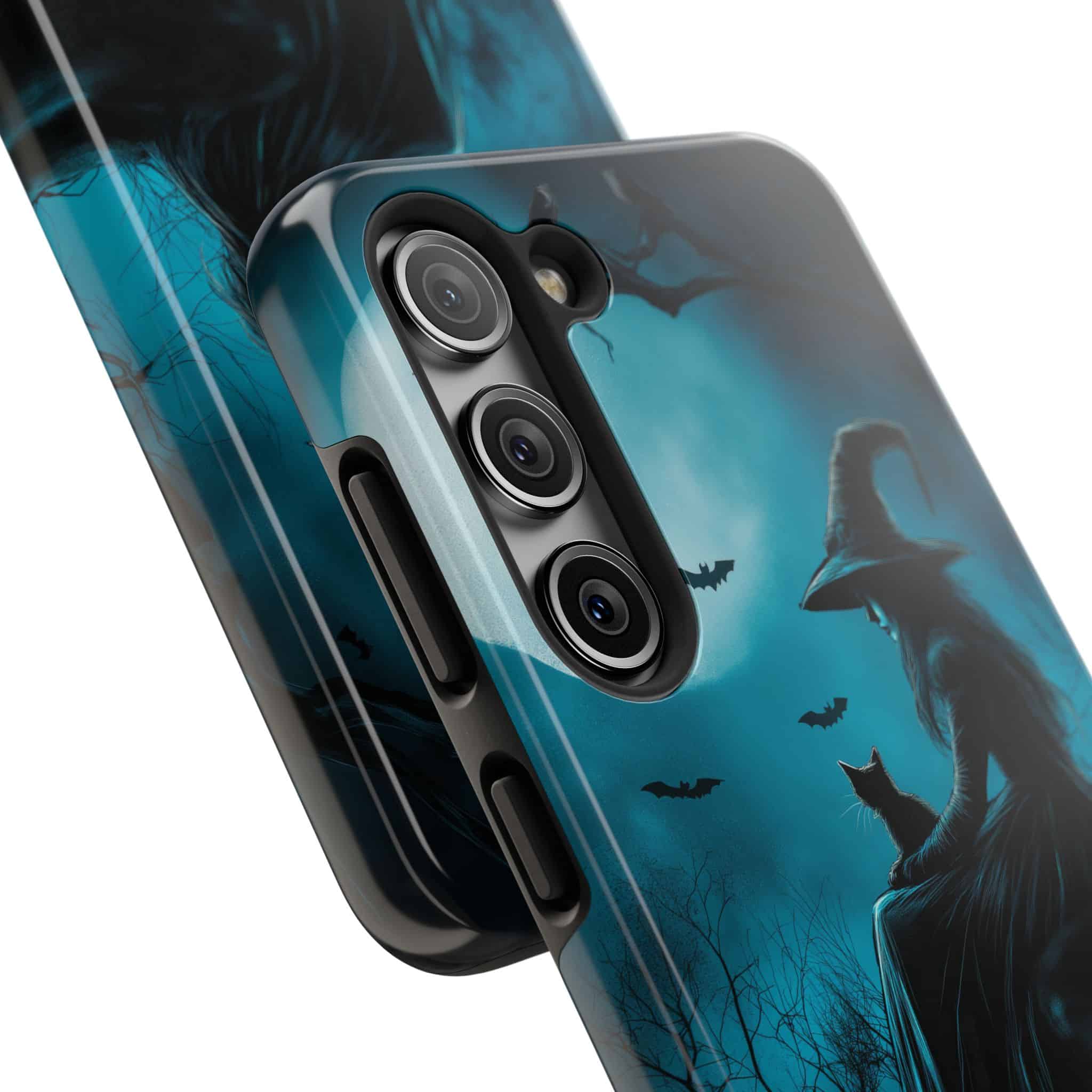 Witch With Black Cat By Moonlight #MJ-W003 Samsung S21, S22, S23, & S24 Tough Phone Cases - Image 6