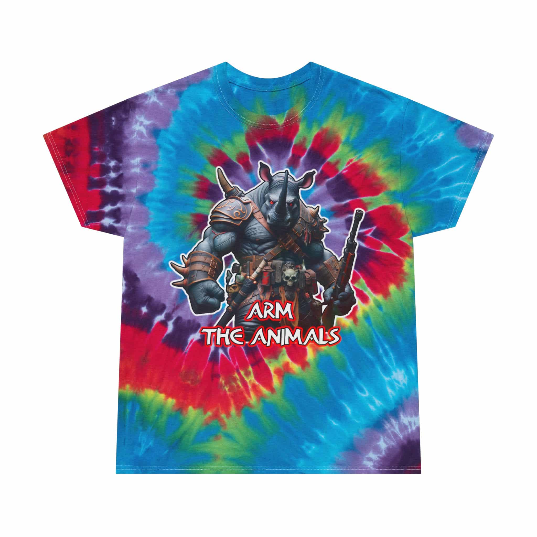 Arm The Animals Logo Tie-Dye Tee, Spiral - Image 5
