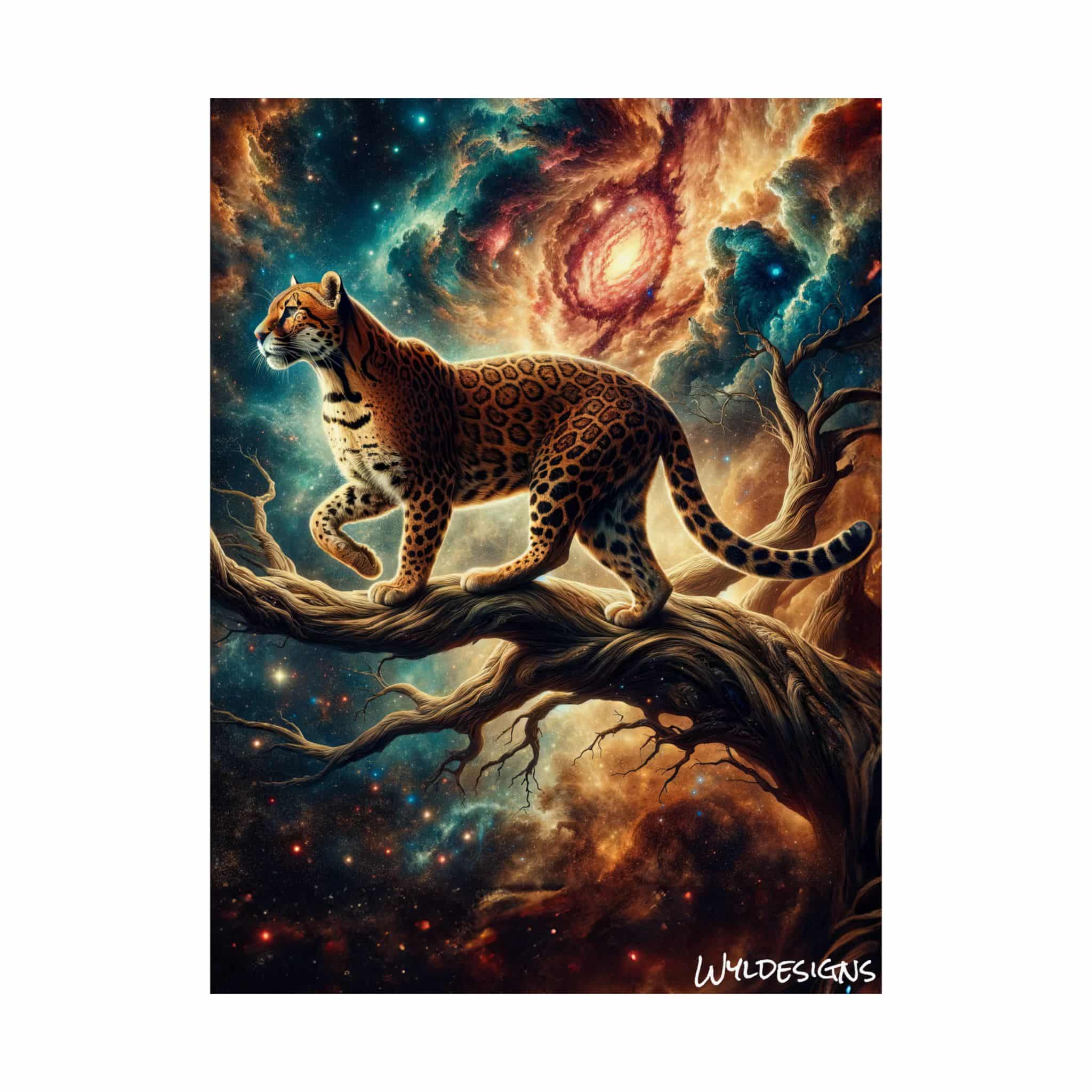 Cosmic Leopard WD-D011 By Wyldesigns Matte Vertical Posters - Image 2