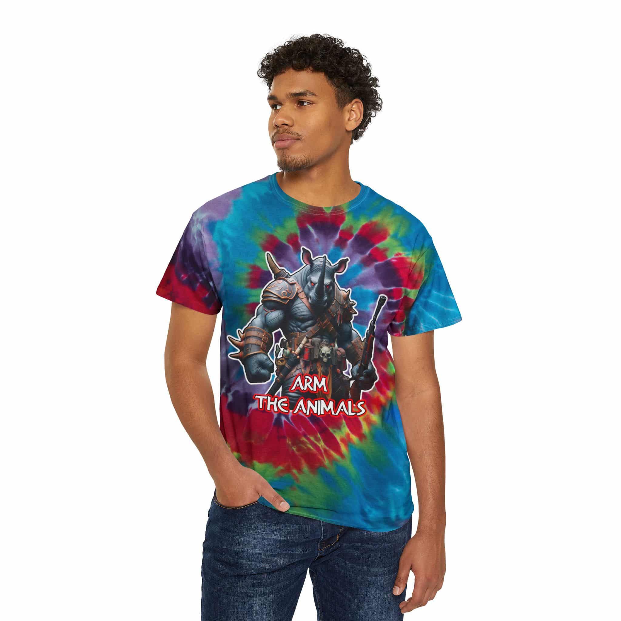 Arm The Animals Logo Tie-Dye Tee, Spiral - Image 7
