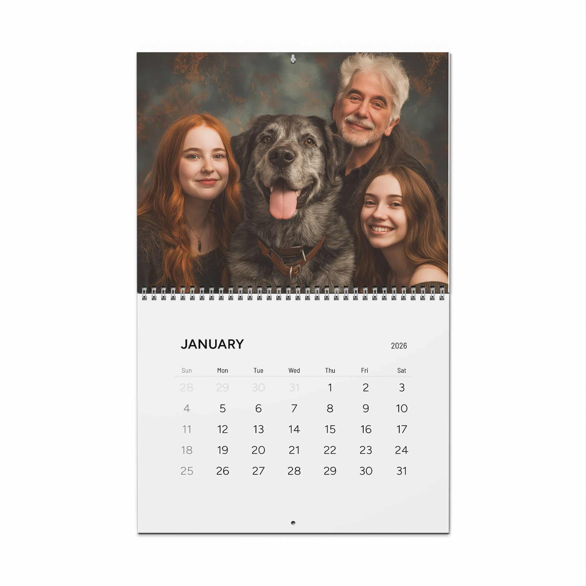 Personalized Family Wall Calendar 2026