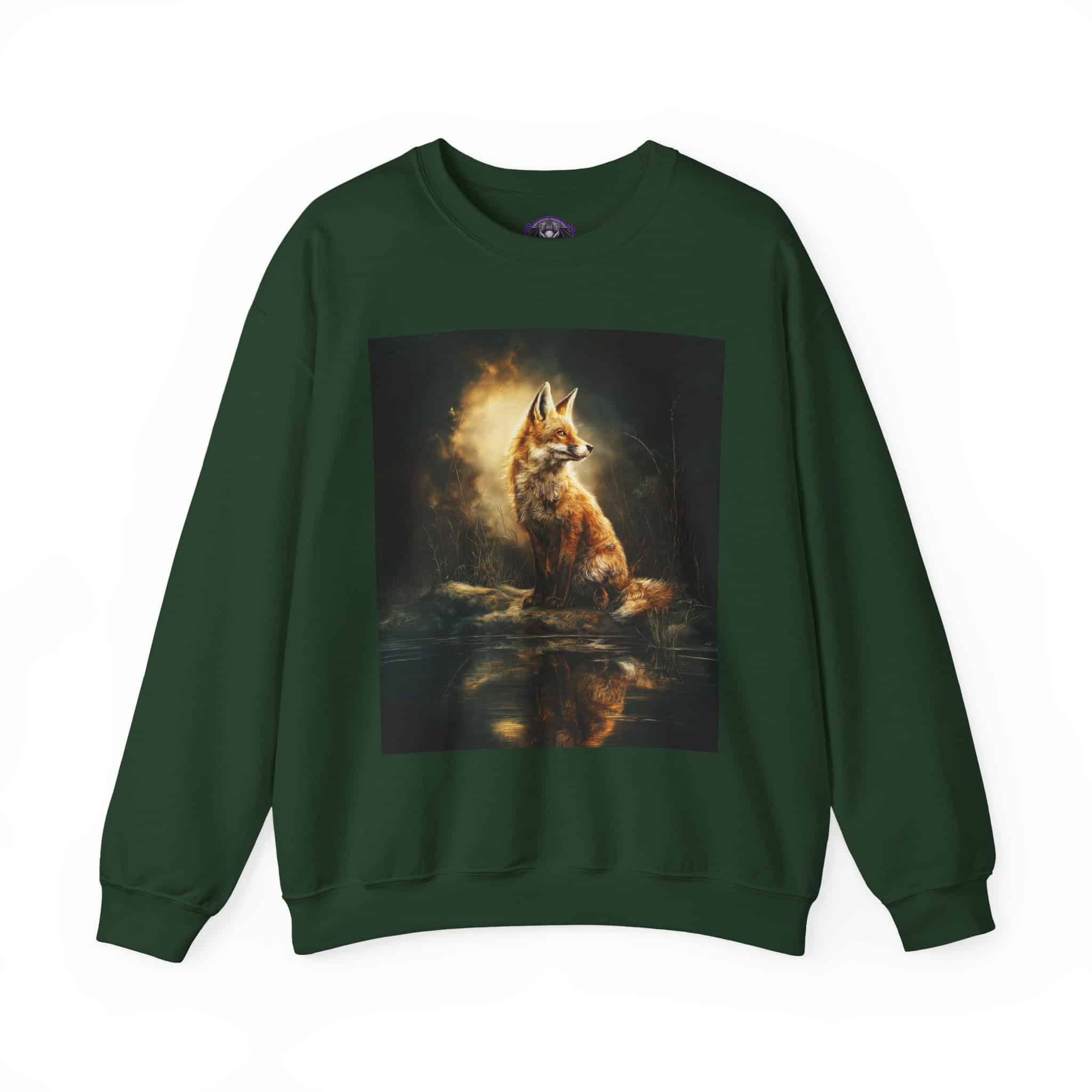 Fox By The Lake Unisex Tee by Wyldesigns Unisex Heavy Blend™ Crewneck Sweatshirt - Image 11