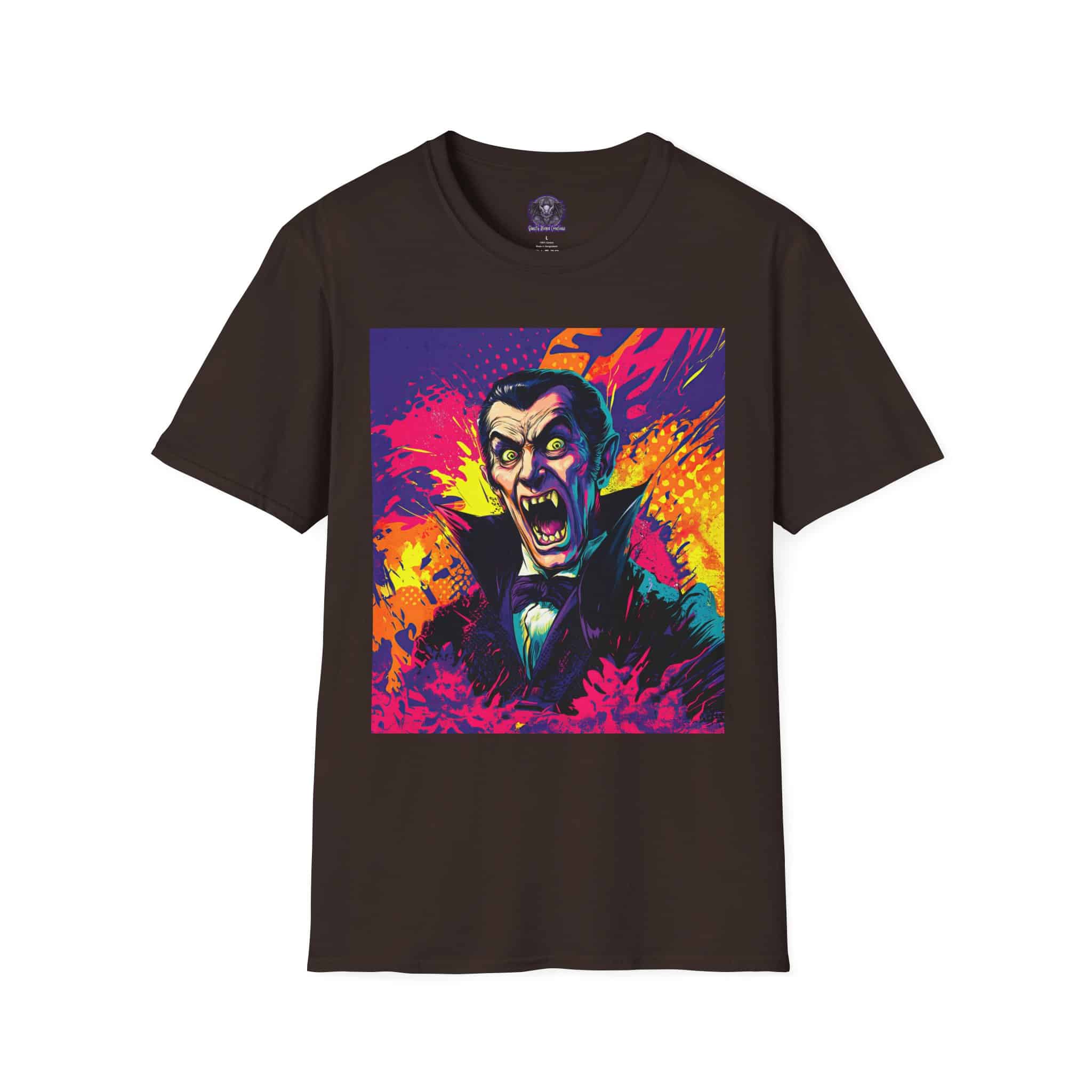Dracula Pop Art 60's Style Unisex T-Shirt - Image 17