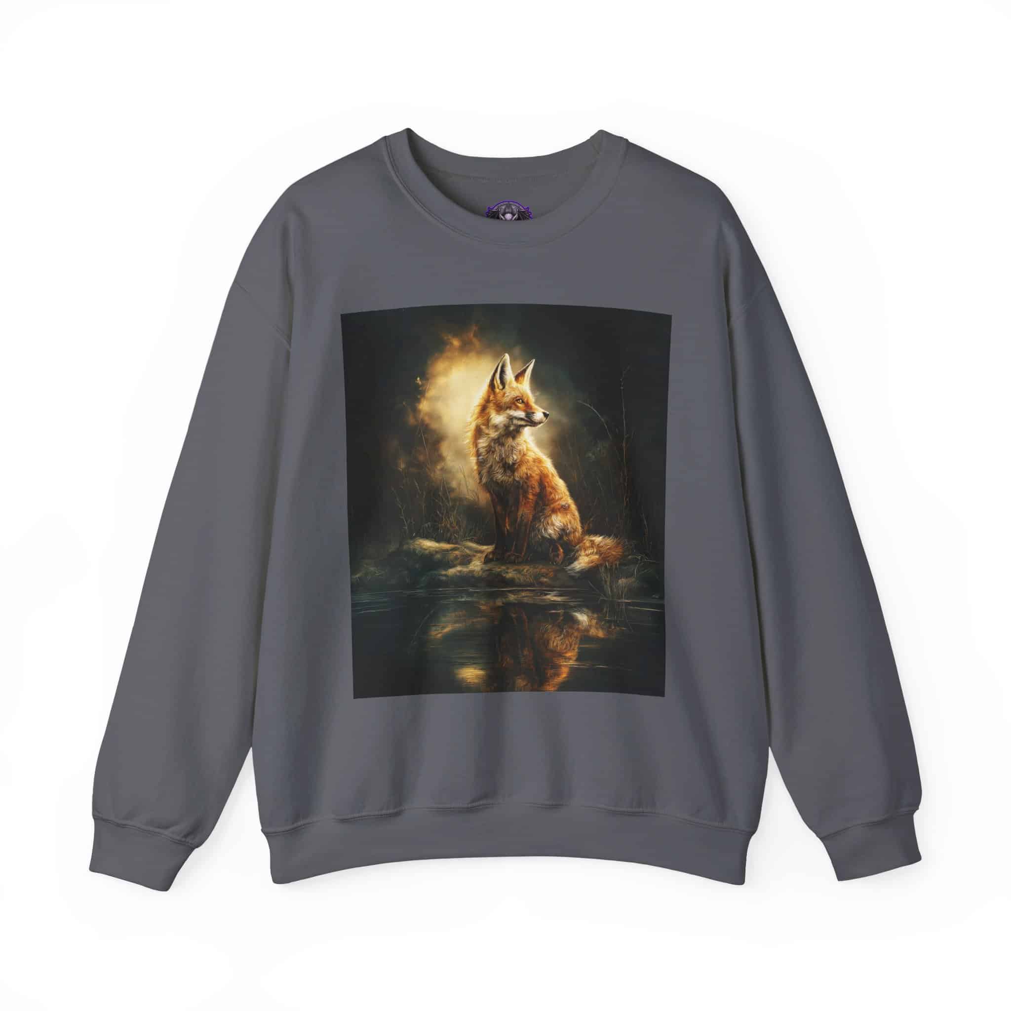 Fox By The Lake Unisex Tee by Wyldesigns Unisex Heavy Blend™ Crewneck Sweatshirt - Image 19