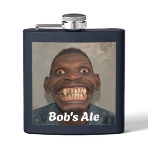 Personalized Stainless Steel Flask - 6oz, Bob's Ale Gift