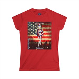 Samantha Undead Angel Patriot F1 – Classic Art Re-Issue Women's Softstyle Tee