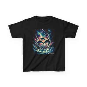 Cosmic Dolphins WD-D008 By Wyldesigns Kids Heavy Cotton™ Tee